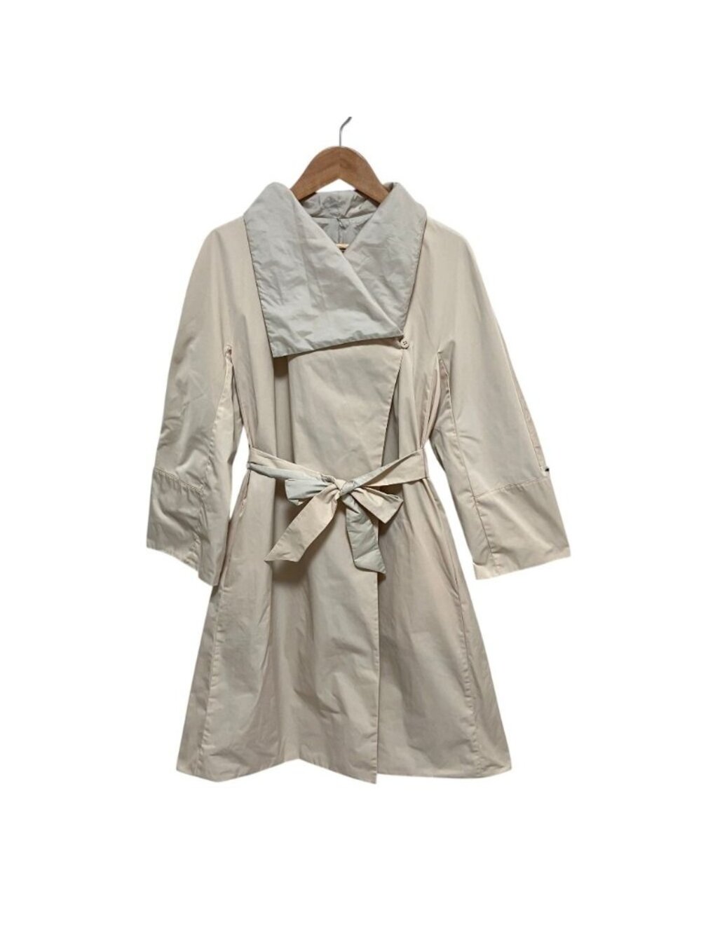 Max Mara Studio Rhinestone Reversible Longcoat Pink Beige Light Gray